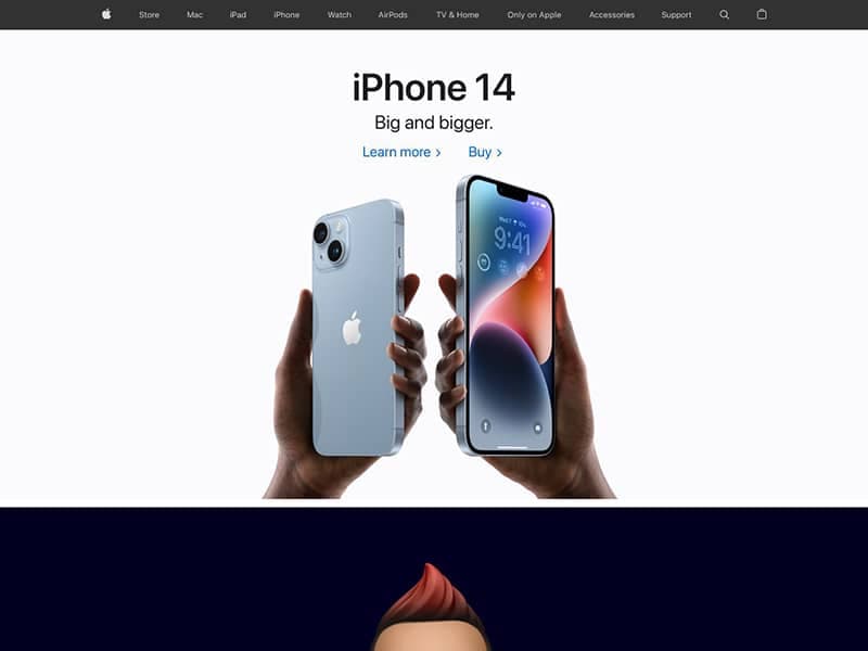 Apple Website Screenshot