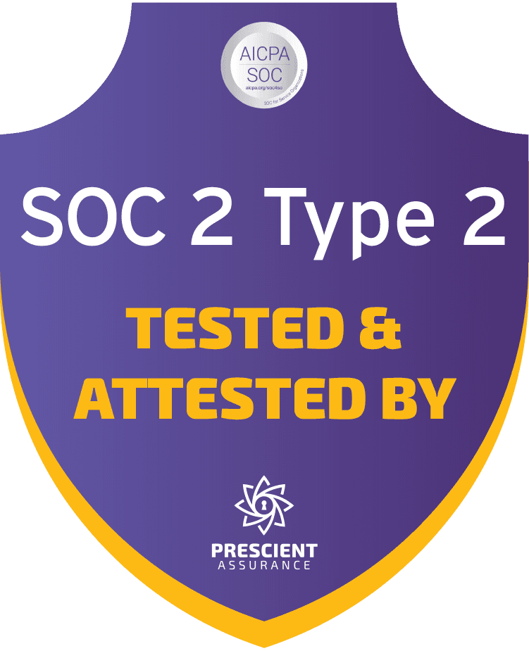 SOC2 Type II Tested & Attested by Prescient Assurance