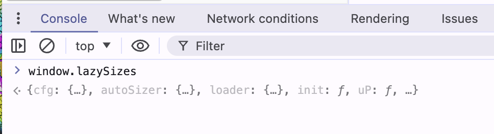 lazysizes object in local browser