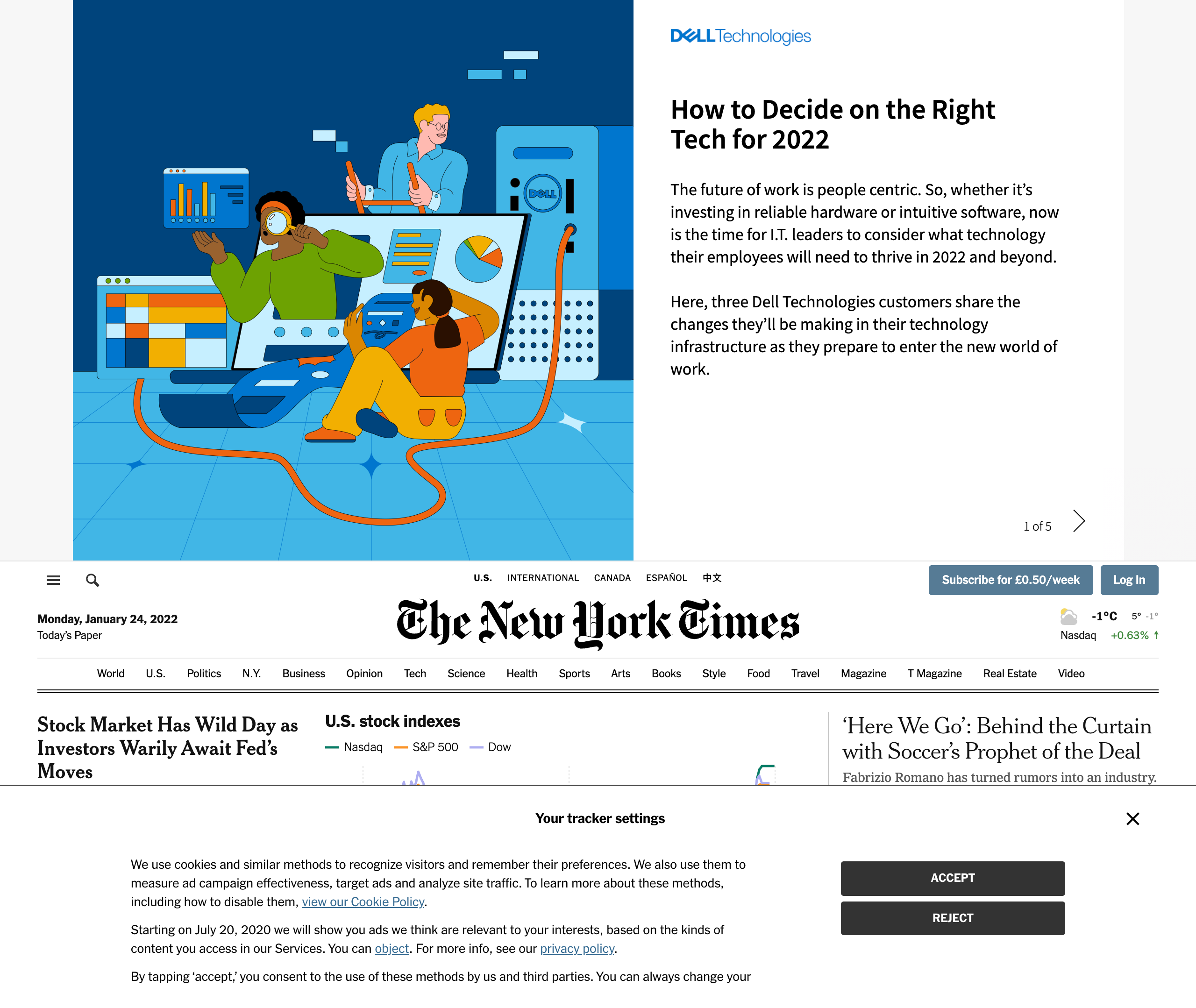 screenshot of nytimes generated by electron