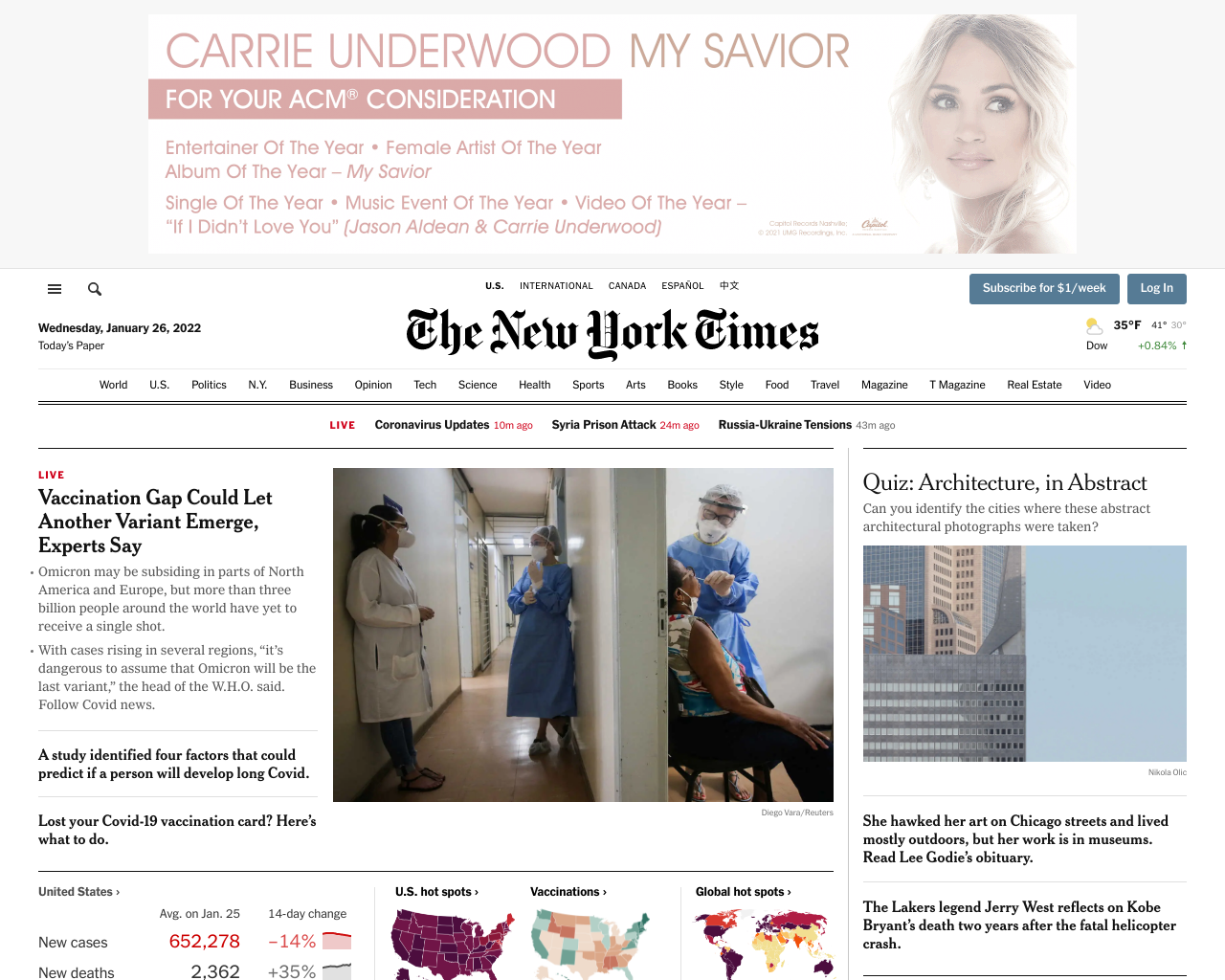 screenshot of nytimes generated by urlbox