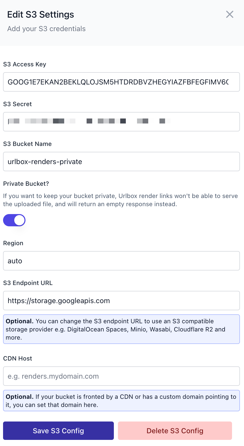 add gcs keys to urlbox