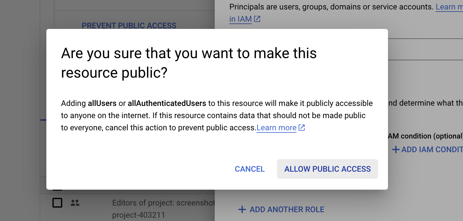 confirm public access