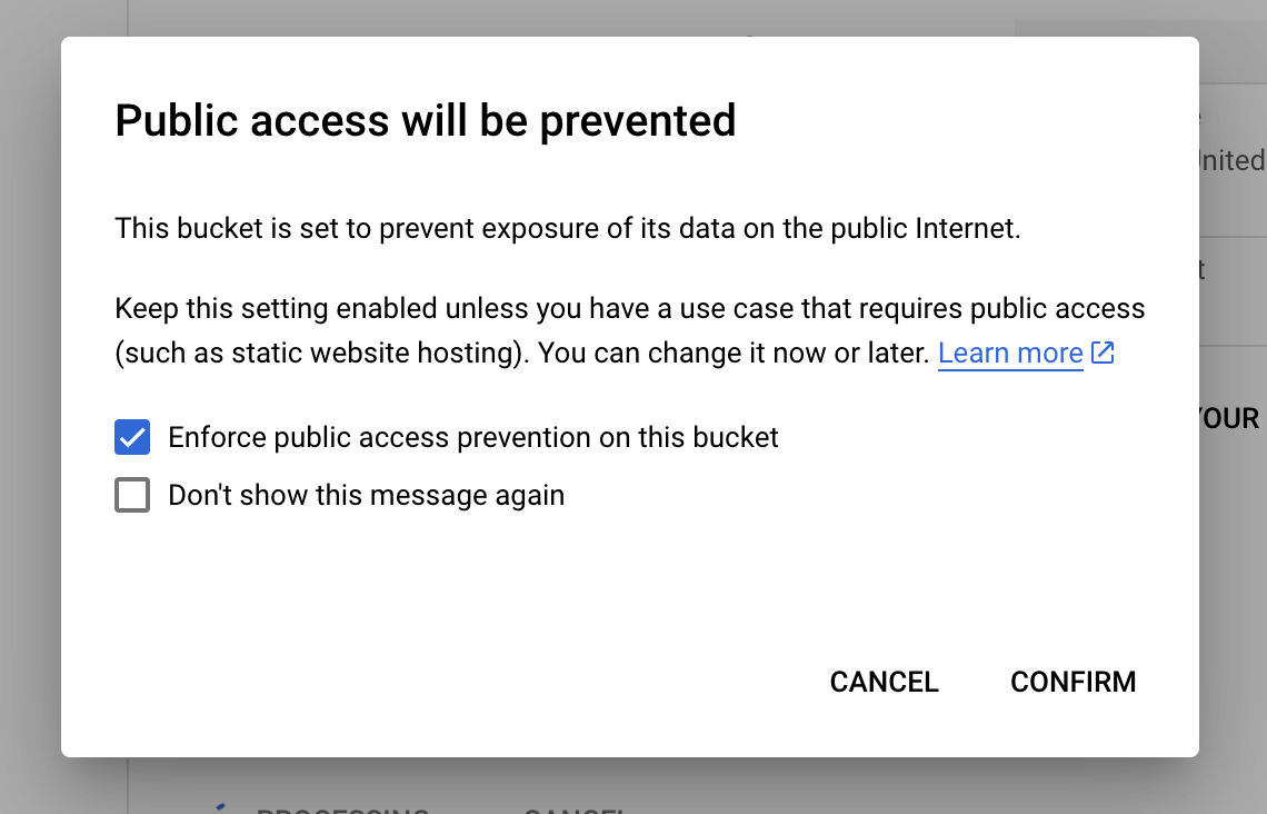 public access warning